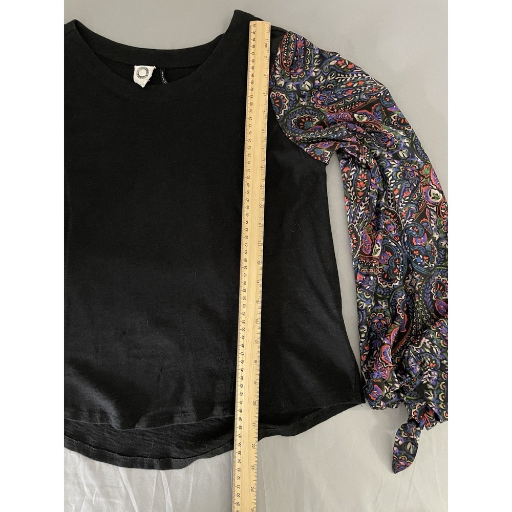 Akemi Kin Anthropologie Top Womens Small Pullover Puff Sleeves With Ties - Picture 9 of 11